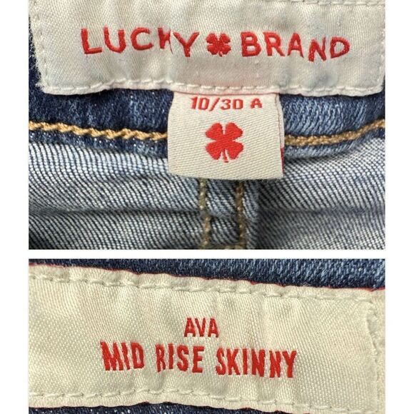 Lucky Brand Skinny Jeans Women's 10 / 30 Blue AVA Mid Rise Stretch - Picture 13 of 15